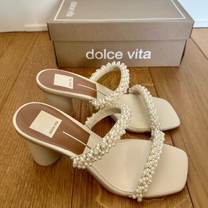 Never Worn Dolce Vita Noel Heels - Vanilla Pearls Size 8